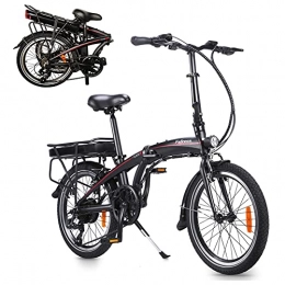 CM67 Bicicleta Bici electrica 20 Pulgadas Engranajes de 7 velocidades 3 Modos de conducción Cuadro Plegable de aleación de Aluminio Urbana Trekking E-Bike For Commuter