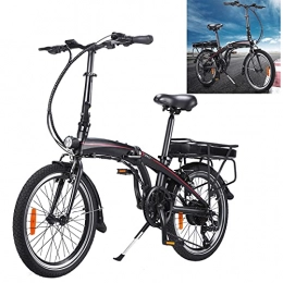 CM67 Bicicleta Bici electrica 20 Pulgadas Engranajes de 7 velocidades Batería de 50 a 55 km de autonomía ultralarga Cuadro Plegable de aleación de Aluminio Bicicleta Eléctrica E-Bike For Commuter