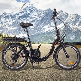 CM67 Bicicleta Bici electrica 250W Motor Sin Escobillas Bicicleta Eléctrica Urbana Cuadro Plegable de aleación de Aluminio Crucero Inteligente Adultos Unisex