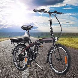 CM67 Bicicletas eléctrica Bici electrica Plegable 20 Pulgadas Engranajes de 7 velocidades 3 Modos de conducción Batería extraíble de Iones de Litio de 10 Ah Adultos Unisex Compañero Fiable para el día a día