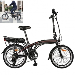CM67 Bicicleta Bici electrica Plegable 20 Pulgadas Engranajes de 7 velocidades Batería de 50 a 55 km de autonomía ultralarga Cuadro Plegable de aleación de Aluminio Adultos Unisex Compañero Fiable para el día a día