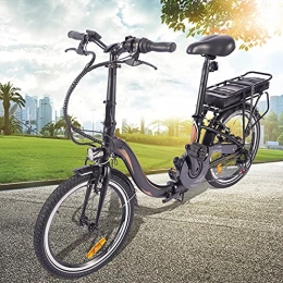 CM67 Bicicleta Bici electrica Plegable 250W Motor Sin Escobillas Bicicleta Eléctrica Urbana Cuadro Plegable de aleación de Aluminio Crucero Inteligente Compañero Fiable para el día a día