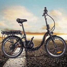 CM67 Bicicleta Bici electrica Plegable Batería Litio 36V 10Ah Bicicleta Eléctrica Urbana Cuadro Plegable de aleación de Aluminio Batería de 45 a 55 km de autonomía ultralarga Adultos Unisex