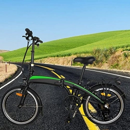 CM67 Bicicleta Bici electrica Plegable Marco Plegable 20 Pulgadas 250W Commuter E-Bike Batería de Iones de Litio Oculta de 7, 5AH