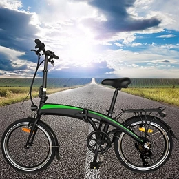 CM67 Bicicleta Bici electrica Plegable Marco Plegable Rueda óptima de 20" 250W 7 velocidades Batería de Iones de Litio Oculta 7.5AH extraíble