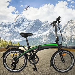 CM67 Bicicleta Bici electrica Plegable Marco Plegable Rueda óptima de 20" 250W Commuter E-Bike Batería de Iones de Litio Oculta 7.5AH extraíble