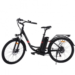 WIND SPEED Bicicleta Bici Electricas, 26 Pulgadas, Ebike Bicicleta Eléctrica Ciudad Holandesa para Adultos, Motor de 250 w y Batería de Iones de Litio Extraíble de 36 v 8 Ah, Shimano de 7 Velocidades, Rango de 40 Km