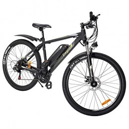Eleglide Bicicleta Bici montaña, Bicicleta Adulto, Bicicletas electricas Eleglide, Bicicletas Mujer montaña de27.5 / 26", batería extraíble 12, 5 / 7, 5Ah, Shimano 21 velocidades transmisión (Negro-M1 Plus)