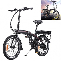 CM67 Bicicleta Bici Plegable electrica 20 Pulgadas Engranajes de 7 velocidades 3 Modos de conducción Cuadro Plegable de aleación de Aluminio Adultos Unisex Compañero Fiable para el día a día