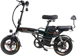 ZJZ Bicicletas eléctrica Bicicleta de ciudad plegable de aleación ligera de 14 ", bicicleta eléctrica con asistencia de pedal plegable de 400 W con luz delantera LED Fácil de almacenar en caravana Motor Home Silent Motor Bici