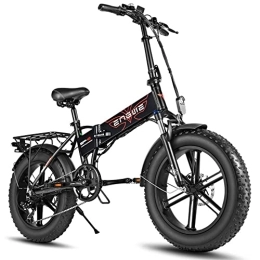 Fafrees Bicicletas eléctrica Bicicleta de montaña eléctrica Fafrees EP2-PRO, Bicicleta de montaña eléctrica con neumáticos Gruesos de 20 * 4", batería extraíble de 13 Ah, Shimano 7-Vel, 150kg, Negro