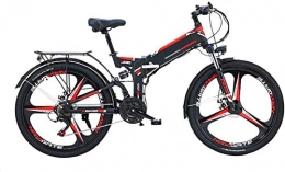 ZJZ Bicicletas eléctrica Bicicleta de montaña eléctrica plegable de 24 / 26 '' con batería de iones de litio extraíble de 48 V / 10 Ah Motor de 300 W Bicicleta eléctrica Bicicleta eléctrica Engranaje de 21 velocidades y tres mo