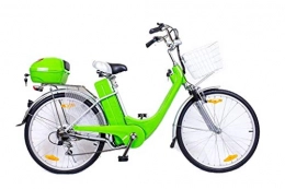City Bike Bicicletas eléctrica Bicicleta Elctrica 250W Motor 26" Ruedas City E-Bike Hybrid Road Ebike, verde