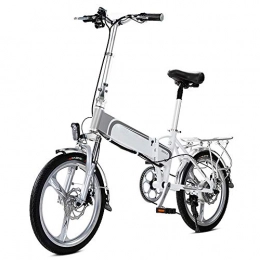 CHJ Bicicleta Bicicleta Elctrica, Bicicleta Plegable Cola Blanda de 20 Pulgadas, Motor 36V400W / Batera Litio 10AH / Marco de Aleacin Aluminio / Carga USB para Telfono Mvil / Bicicleta Urbana para Mujer