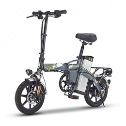 Hokaime Bicicleta Bicicleta elctrica Bicicleta Plegable Generacin Conduccin Batera Coche Hombre y Mujer Mini Scooter, Gris