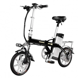 Dpliu-HW Bicicletas eléctrica Bicicleta Elctrica Coche elctrico plegable Batera de litio plegable pequea for viajar en nombre de la bicicleta for ayudar a hombres y mujeres Motocicleta Bicicleta ( Color : Black , Size : 80V )
