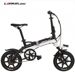 JINHH Bicicletas eléctrica Bicicleta elctrica de asistencia de pedal plegable A6 Elite de 14 pulgadas, batera de litio oculta de 36V 8.7Ah, marco de aleacin de aluminio, asistencia de pedal de 5 grados, rueda integrada