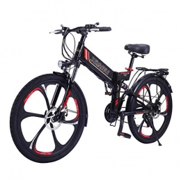 BMXzz Bicicleta Bicicleta Elctrica de Montaa, 26" Bicicleta Elctrica Plegables Unisex Adulto Batera de Iones de Litio Extrable 36V 8Ah con Bolsa de Silln y Casco, One 350w