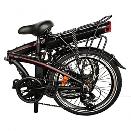 CM67 Bicicleta Bicicleta Elctrica de Montaa Ciclomotor Negro, 75 Ah Motor 250 W Alcance hasta 45-55 km 25 km / h, Bicicletas Plegables para Mujeres / Hombres
