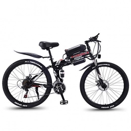 CHXIAN Bicicleta Bicicleta Elctrica de Montaa Plegable, Bicicleta Elctrica de Montaa con Batera de Iones de Litio (36V 350W) Absorcin de Choque Doble Apto para Adultos (Color : Black, Size : A)