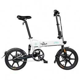 GoZheec Bicicleta Bicicleta elctrica FIIDO D2 de 16 pulgadas, bicicleta elctrica asistida por pedal plegable de 36V 250W, con batera de iones de litio de 7.8Ah, pantalla LED Bicicleta ligera para adultos (blanco)