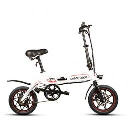 Buyi-World Bicicletas eléctrica Bicicleta Elctrica Plegable - E-Bike Urban 36v Motor Unisex para Adultos y Jvenes Tamao 14 '' Velocidad 30km / h (Blanco)