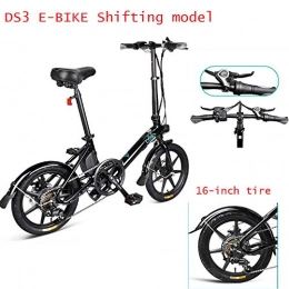mysticall Bicicletas eléctrica Bicicleta elctrica plegable para adultos, cambio de bicicleta elctrica, scooter elctrico de 16 pulgadas con faro de LED, bicicleta elctrica plegable de 250 W con freno de disco, hasta 25 km / h