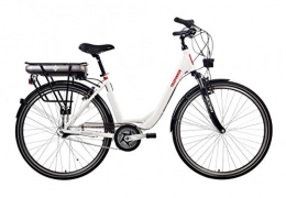 Telefunken Bicicleta Bicicleta elctrica Telefunken Multitalent C750 City, color blanco, 28 pulgadas