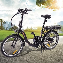 CM67 Bicicleta Bicicleta electrica Adulto 250W Motor Sin Escobillas Bicicleta Eléctrica Urbana Cuadro Plegable de aleación de Aluminio Crucero Inteligente Adultos Unisex