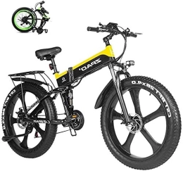 RDJM Bicicleta Bicicleta electrica, Bicicleta eléctrica de 26 pulgadas Bicicleta de nieve de neumático de grasa plegable 12.8Ah Li-batería Playa Cruiser Montaña E-Bike Batería de litio Playa Cruiser para adultos (Co