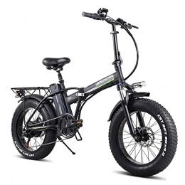 YANGAC Bicicleta Bicicleta Electrica de 20 Pulgadas 800 W, Bicicleta Eléctrica Plegable con Batería de 48 V 15AH, Neumático Gordo Bicicleta de Montaña para Adultos, Velocidad Máxima de 45km / h