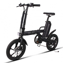 ASTOK Bicicletas eléctrica Bicicleta Eléctrica 16 Pulgada E-Bike Plegable Unisex Adulto, Velocidad MAX 30km / h, Autonomía hasta 50-80 km, Motor de 250W y Batería de 36V 13Ah, Shimano de 6 Velocidad, Negro