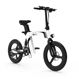 Ealirie Bicicleta Bicicleta Eléctrica, 20" Fat Tire E Bikes Bicicleta Eléctrica Plegable Urbana, 250W Bicicleta eléctrica Urbana Plegable con batería extraíble de 36V 16Ah, 120KG (Blanco)