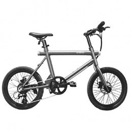 FZYE Bicicleta Bicicleta Eléctrica 20 Pulgadas Llantas, Horquilla Aleación Aluminio Bicicletas Freno Disco Doble Adulto Bike Deportes Aire Libre, Gris