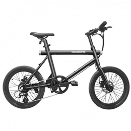 FZYE Bicicleta Bicicleta Eléctrica 20 Pulgadas Llantas, Horquilla Aleación Aluminio Bicicletas Freno Disco Doble Adulto Bike Deportes Aire Libre, Negro