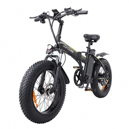 vakanmotor Bicicleta Bicicleta Eléctrica 20" x 4.0 Fat Tire, Shimano 7vel, Frenos hidráulicos XOD Delanteros y Traseros, Bicicleta eléctrica Urbana Plegable con, batería extraíble de 48V 12.8Ah