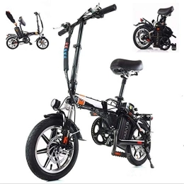 RDJM Bicicletas eléctrica Bicicleta eléctrica 48V / 250W / 14 pulgadas plegable bicicleta luz eléctrica for adultos, inteligente plegable del coche eléctrico, en nombre de la conducción de la serie portátil con batería 10-20Ah