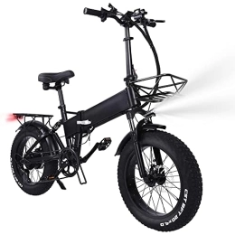 TODIMART Bicicleta Bicicleta Eléctrica Adulto Gran Neumático 20"* 4" MTB Fat Bike, Bicicleta Eléctrica Plegable con Motor Potente Batería Extraíble 48V 15Ah Shimano 7 Velocidades