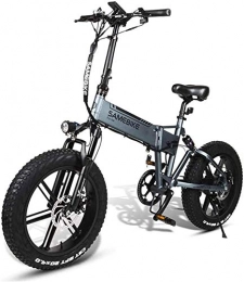 HCMNME Bicicleta Bicicleta Eléctrica Bicicleta eléctrica 500W 20 pulgadas Plegable Luz eléctrica Bicicleta Aleación de aluminio 48V10AH Motor Velocidad máxima: 35km / h, Universal para hombres y mujeres Batería de lit