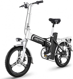 HCMNME Bicicletas eléctrica Bicicleta Eléctrica Bicicleta eléctrica de 20 pulgadas, motor sin escobillas 48V400W, opciones de batería de litio 21 / 30 / 35Ah, duración de la batería 110-200km, satisfacción de las necesidades de vi