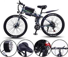 HCMNME Bicicleta Bicicleta Eléctrica Bicicleta eléctrica eléctrica de 26 pulgadas 36V 350W Motor Bicicleta eléctrica con 21 velocidades Foldable MTB Ebikes para hombres Mujeres Damas / viaje Ebike Batería de litio de