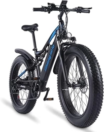 MSHEBK Bicicleta Bicicleta eléctrica, bicicleta eléctrica para adultos, 26 x 4 pulgadas, con batería de litio extraíble de 48 V x 17 Ah, bicicleta profesional de 21 velocidades