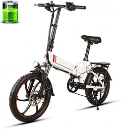 HCMNME Bicicletas eléctrica Bicicleta Eléctrica Bicicleta eléctrica plegable E-bike 350W Motor 48V 10.4Ah Batería de iones de litio LED para adultos para hombres Mujeres E-MTB batería de litio Playa Cruiser para adultos para Ado
