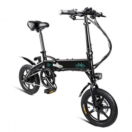 Bike Bicicleta Bicicleta Eléctrica - Bicicleta Eléctrica Plegable para Adultos 250w 36v con Pantalla LCD Neumático De 14 Pulgadas Ligero 17.5kg / 38.58lbs Adecuado para Hombres Mujeres Black