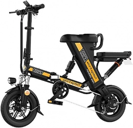 HCMNME Bicicletas eléctrica Bicicleta Eléctrica Bicicleta eléctrica plegable para adultos, bicicleta eléctrica de 12 pulgadas / de viaje ebike con motor 240W, batería de litio recargable de 48V 8-20H, 3 modos de trabajo Batería