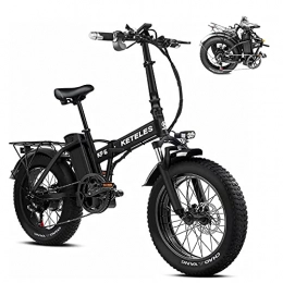 S HOME Bicicleta Bicicleta eléctrica, bicicletas eléctricas, bicicletas eléctricas de monta?a, bicicletas eléctricas de 20 pulgadas para adultos, bicicleta eléctrica de 1000W 48V 8Ah, 7 velocidades Ebike(Size:KF9)