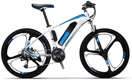 HCMNME Bicicleta Bicicleta Eléctrica Bicicletas eléctricas de la montaña de 26 pulgadas, bifurcación audaz de la suspensión de aleación de aluminio Bicicleta para adultos Ciclismo de litio Batería de litio Cruiser par