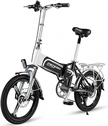 ZJZ Bicicleta Bicicleta eléctrica de 20 pulgadas, bicicleta de cola blanda plegable para adultos, batería de litio 36V400W / 10AH, carga USB del teléfono móvil / faro delantero LED, bicicletas masculinas y femenina