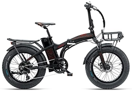 ARMONY Bicicleta Bicicleta eléctrica de 20 pulgadas, con pedaleo asistido, Fat Bike Armony, color negro y rojo