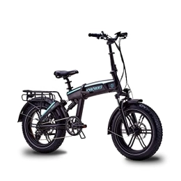 JOBOBIKE Bicicleta Bicicleta eléctrica de 20 pulgadas, para hombre y mujer, cambio de 7 velocidades, cambio Shimano Acera, bicicleta plegable, batería Samsung de 48 V11, 6 Ah, motor trasero Bafang, suspensión completa